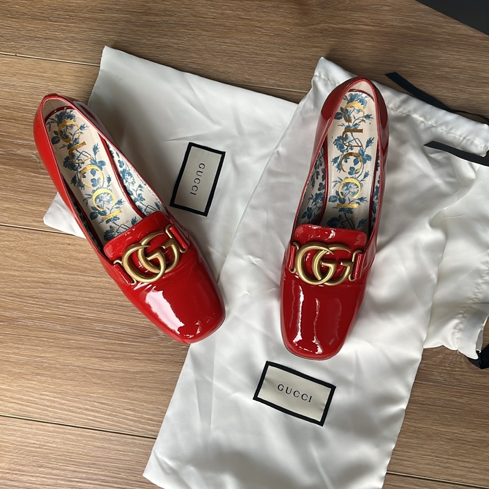 Gucci Red Pantene 55mm Victoire Pump - perfect condition - Picture 4 of 7